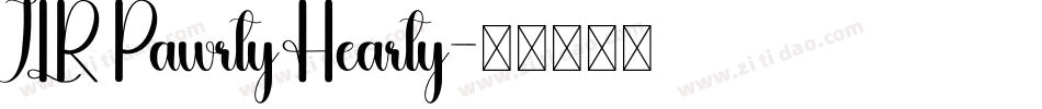 JLR Pawrty Hearty字体转换